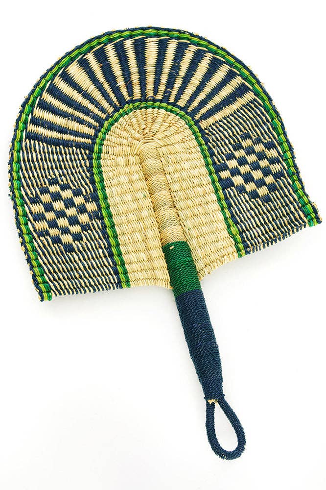 Deep Sea Veta Vera African Hand Fan or Woven Wall Art