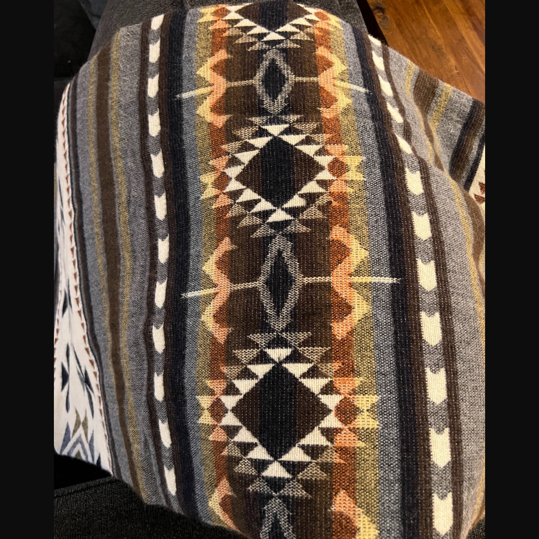Southwestern Gold Brown Gray Throw | Perfect Couch Throw