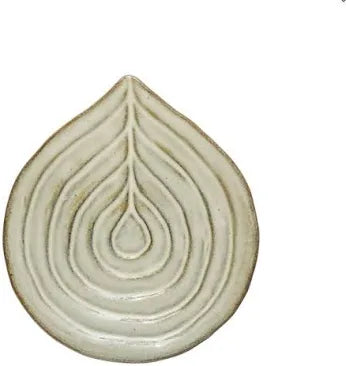 EMBOSSED STONEWARE DISH/SPOON REST