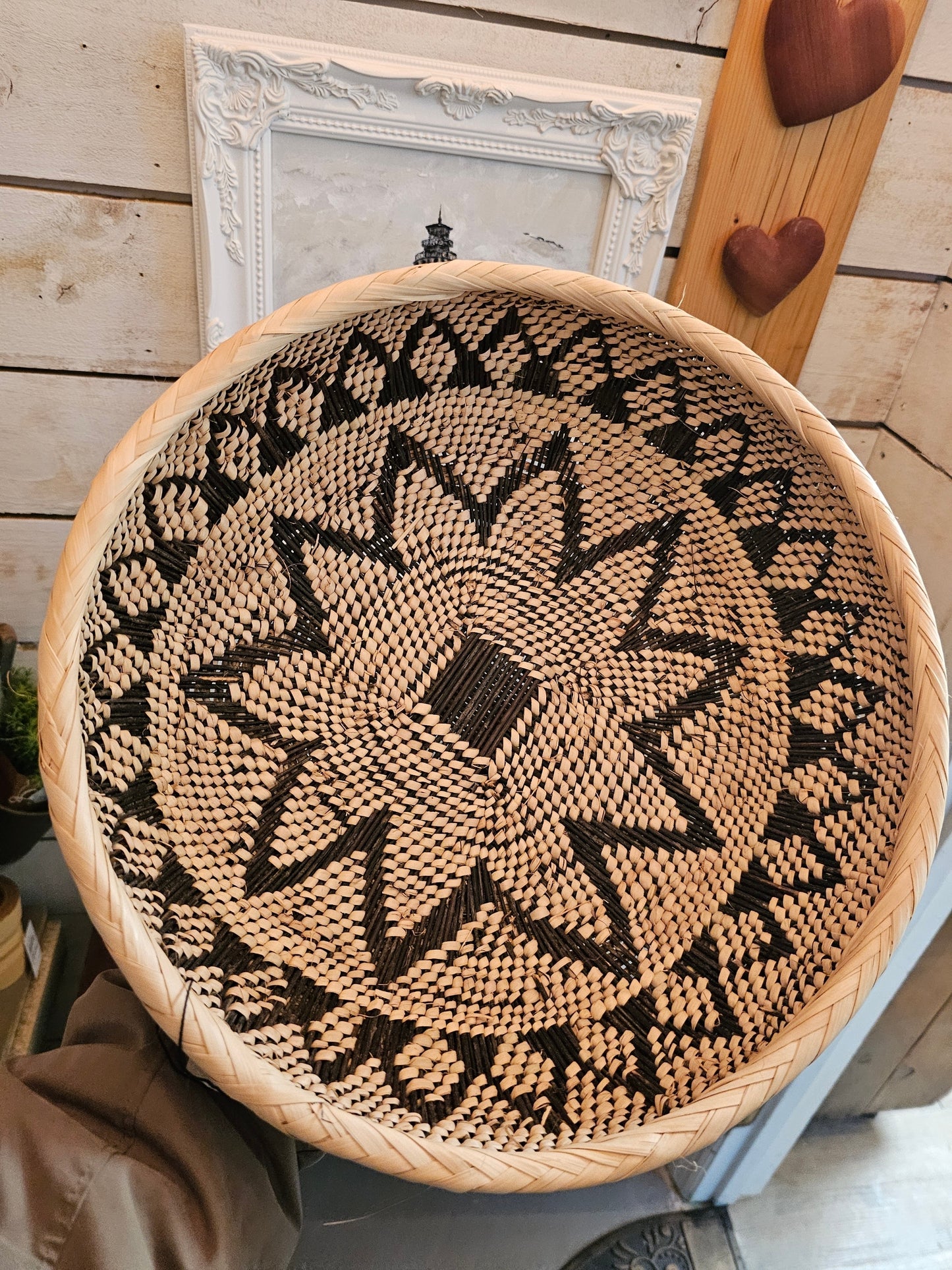 TONGA 14 " WOVEN BASKET HANDMADE IN ZAMBIA