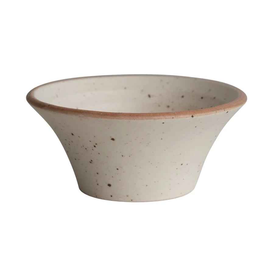 STONEWARE BOWL CREAM COLOR BOWL SPECKLED