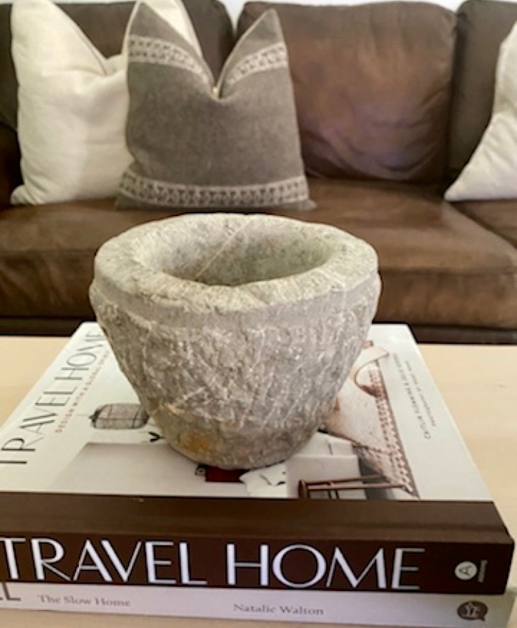 VINTAGE CARVED STONE BOWL
