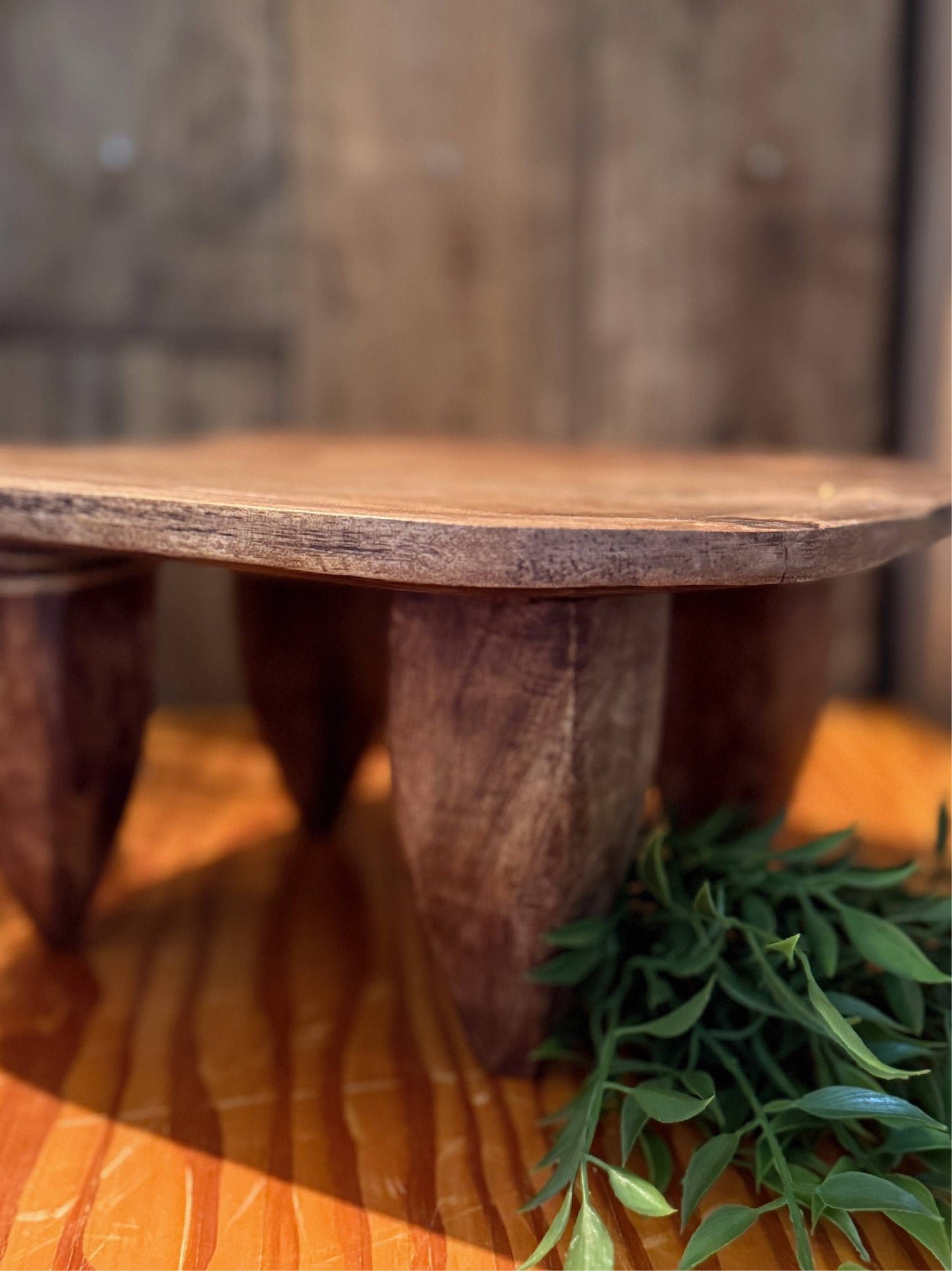 Square Wood Stool-Riser