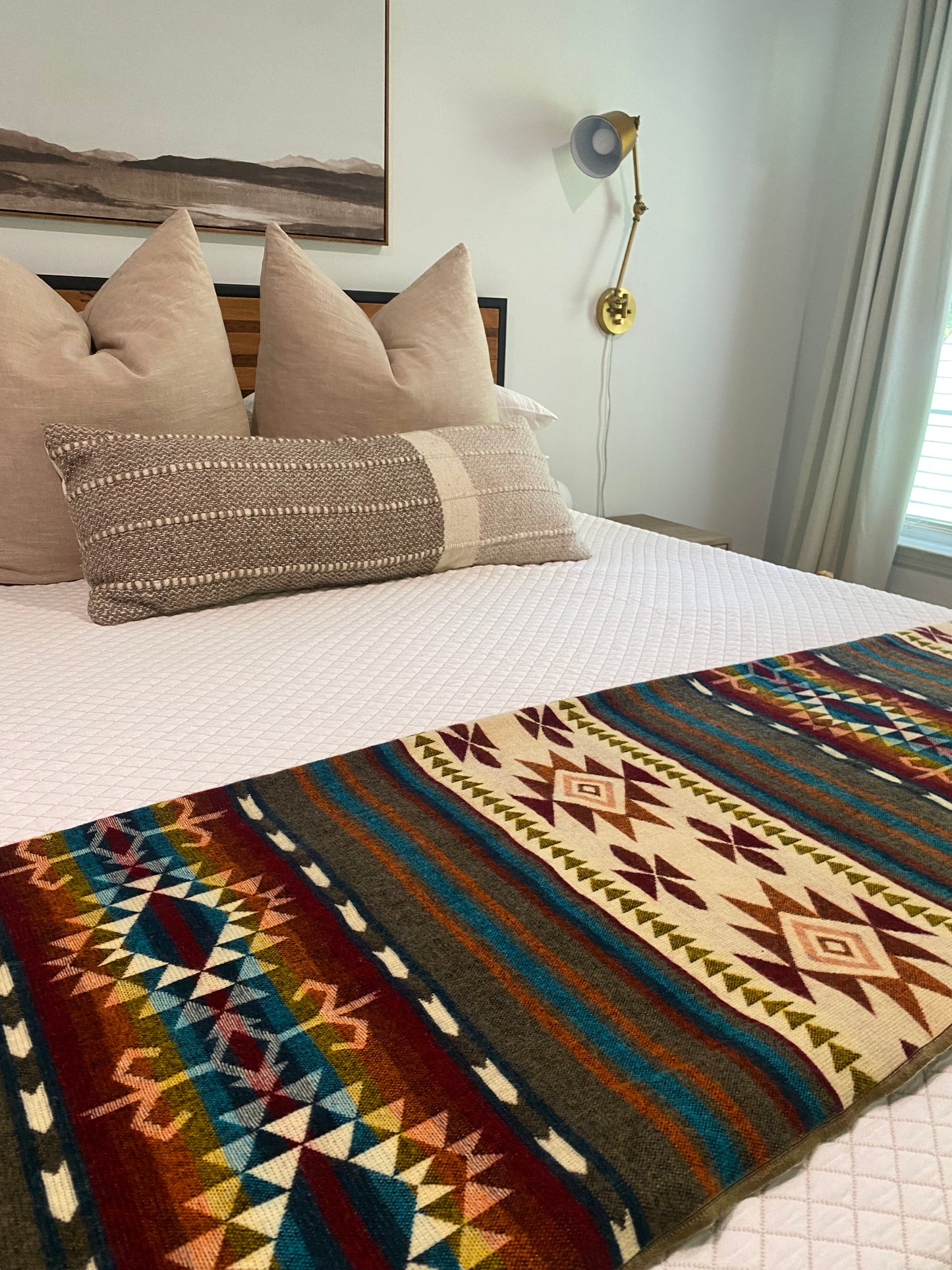 EXCLUSIVE HANDMADE ALPACA BLANKET-QUEEN SIZE #22