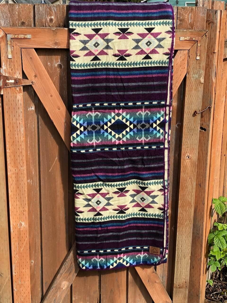 Purple Southwest Blanket: Couch Throw, Queen Size