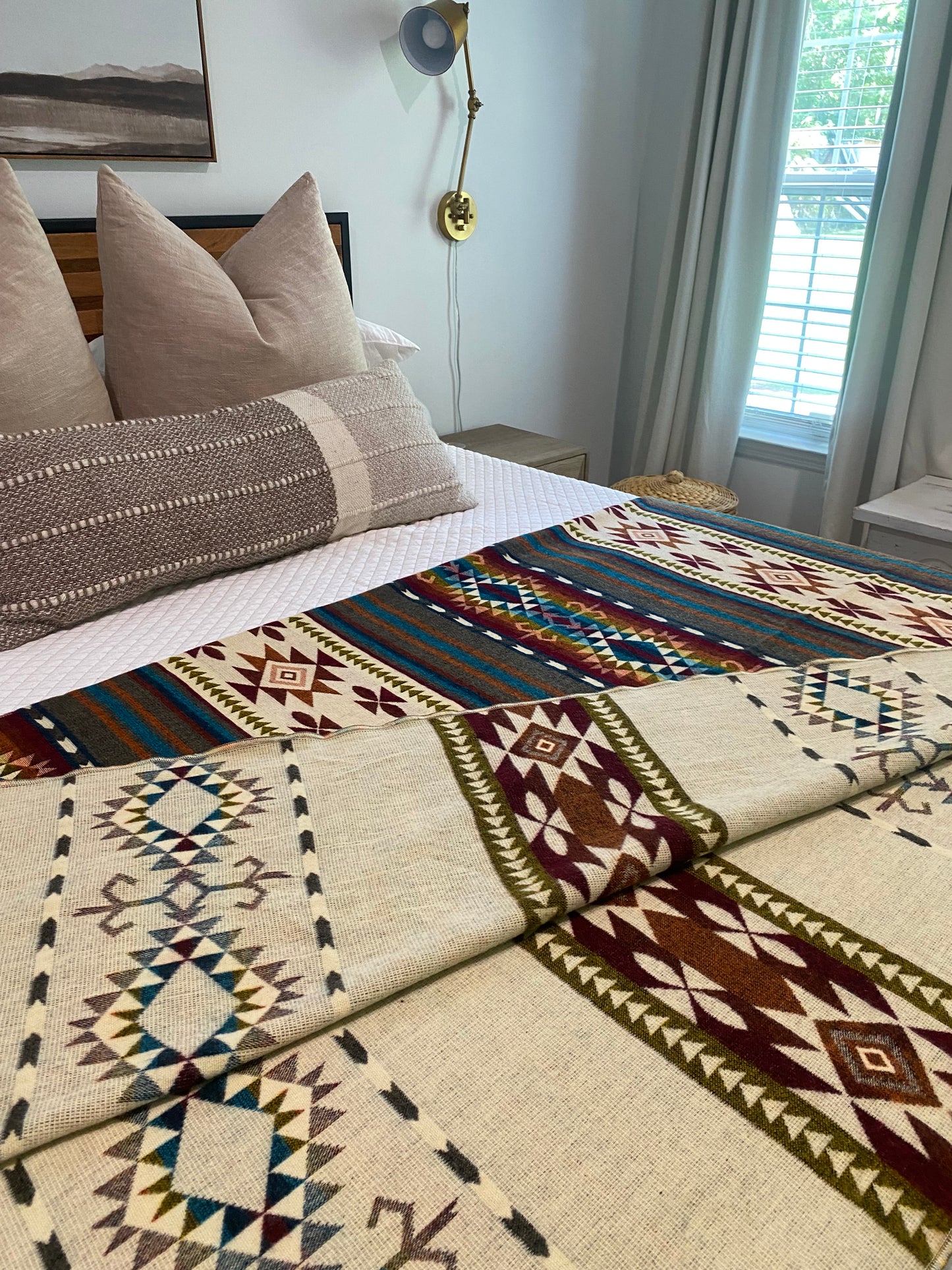 EXCLUSIVE HANDMADE ALPACA BLANKET-QUEEN SIZE #22