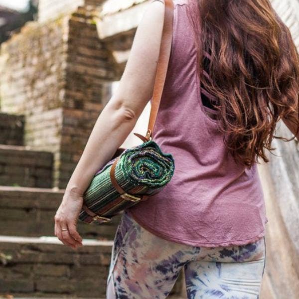 Blanket Carrier Strap / Yoga Mat Carrier - Vegan Leather: Vegan Leather