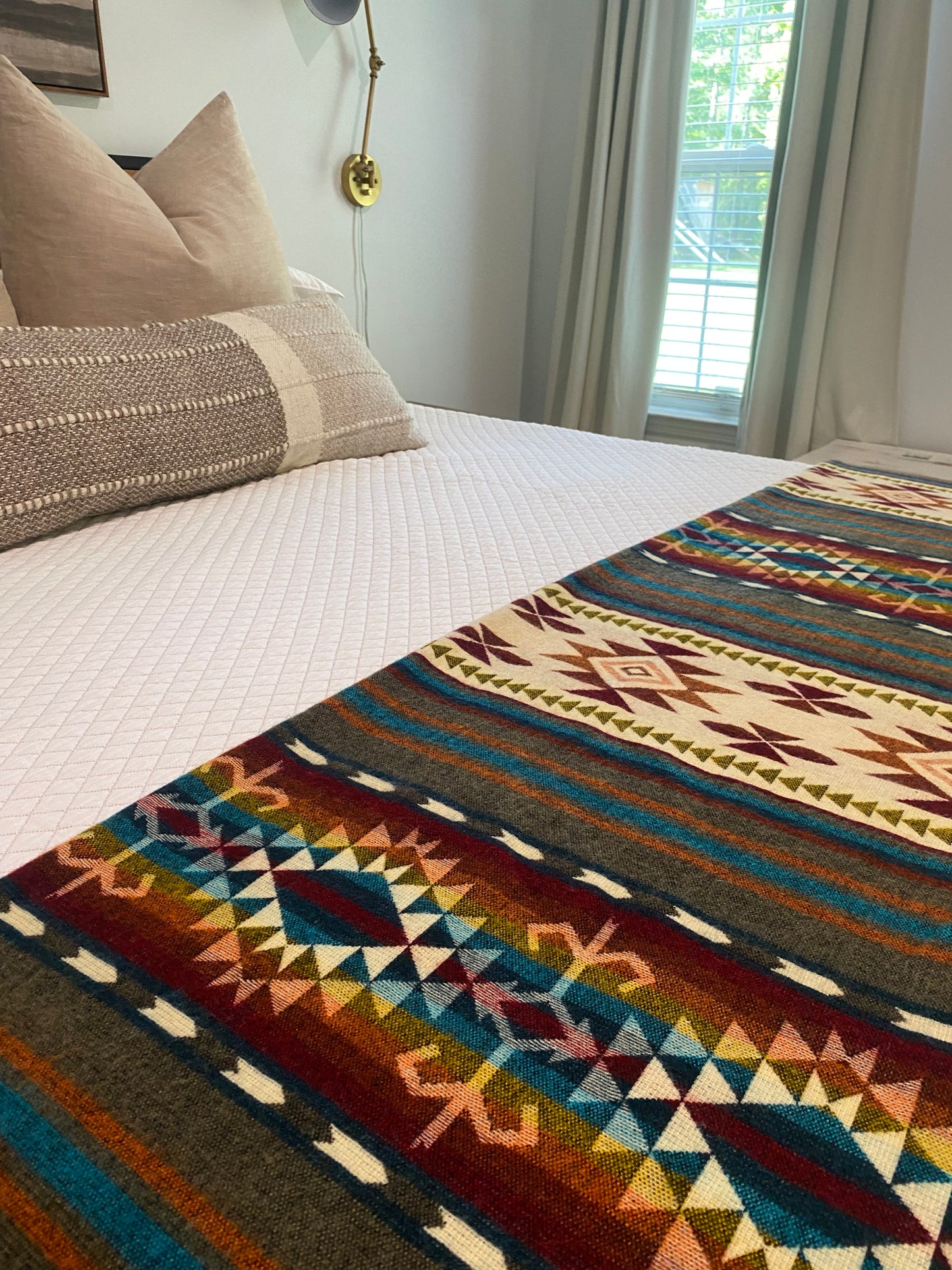 EXCLUSIVE HANDMADE ALPACA BLANKET-QUEEN SIZE #22