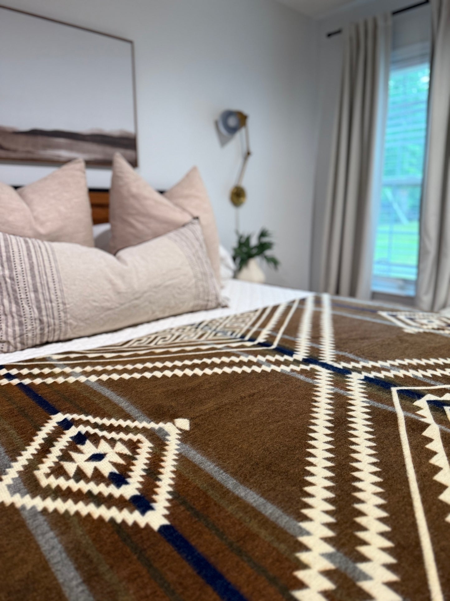 EXCLUSIVE - HANDMADE ALPACA BLANKET. Brown tones #7
