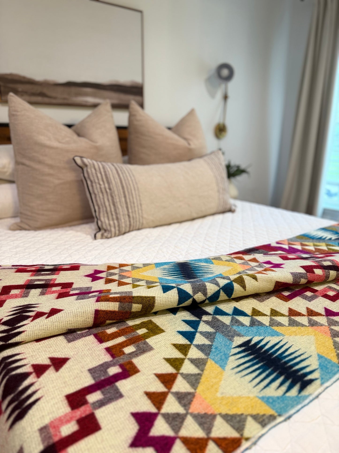 EXCLUSIVE HANDMADE ALPACA BLANKET- Queen size.
