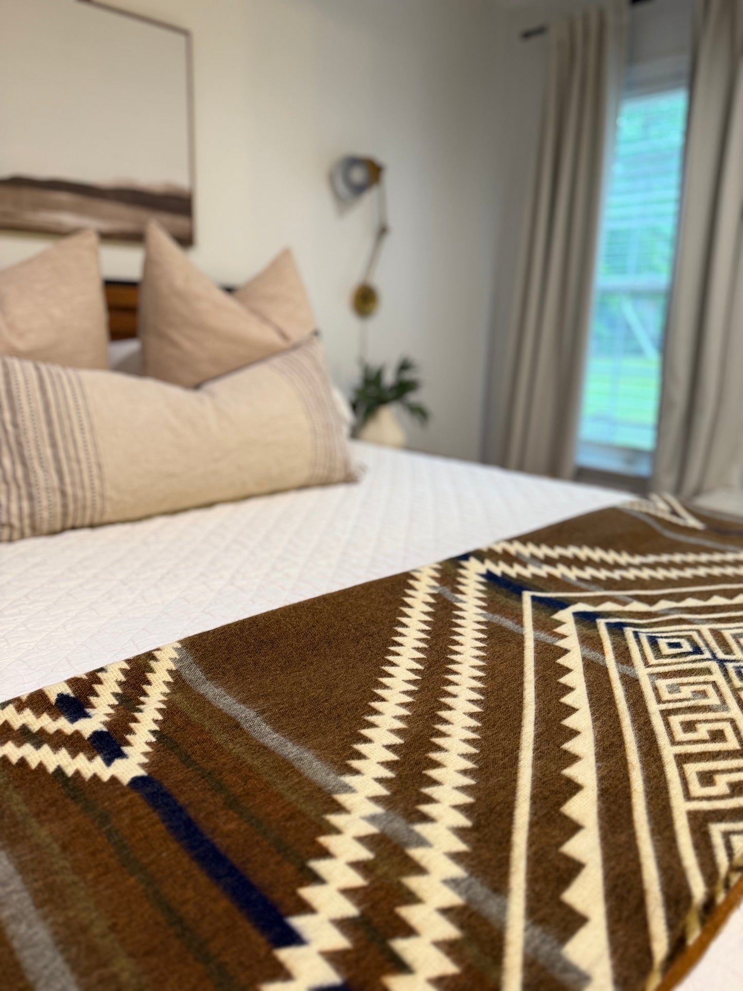 EXCLUSIVE - HANDMADE ALPACA BLANKET. Brown tones #7