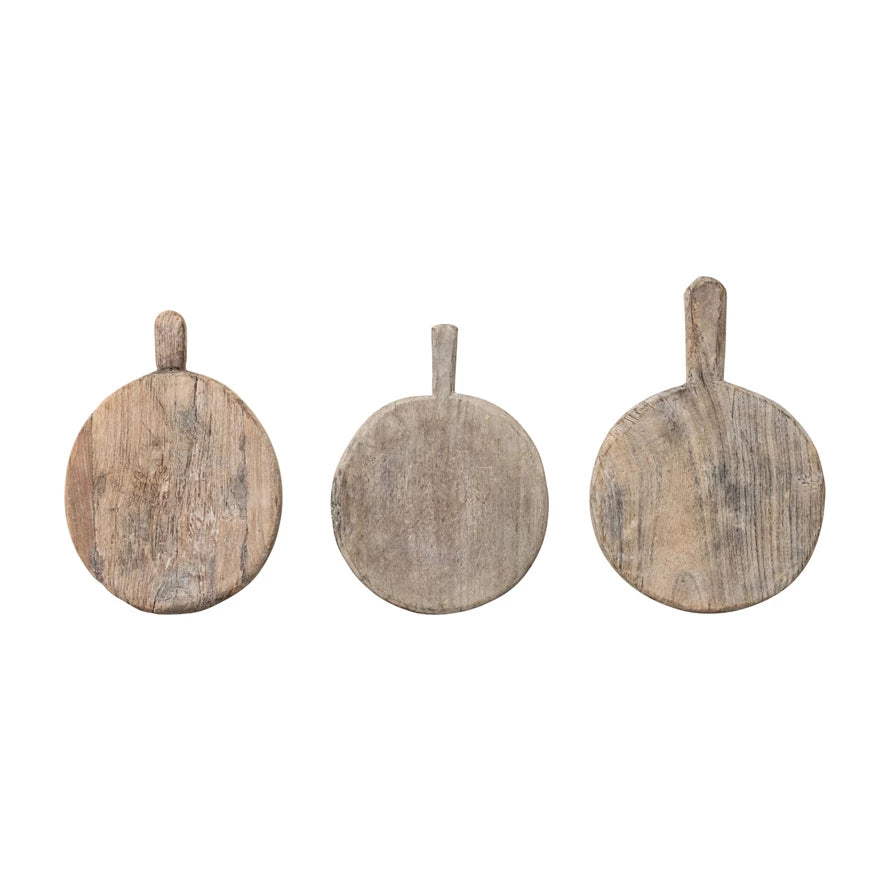 FOUND DECORATIVE WOOD BREAD BOARD with handle(each one will vary)