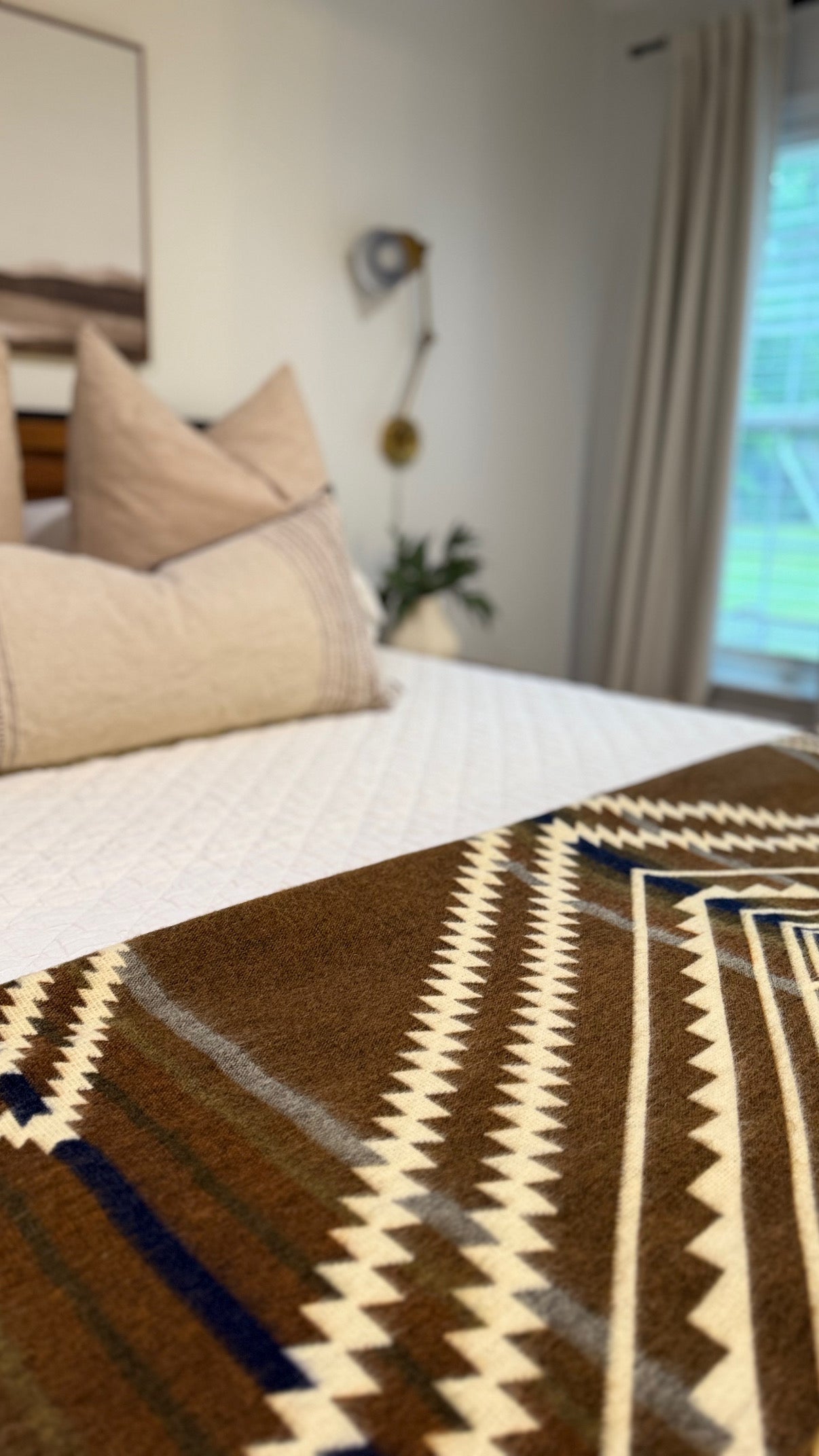 EXCLUSIVE - HANDMADE ALPACA BLANKET. Brown tones #7