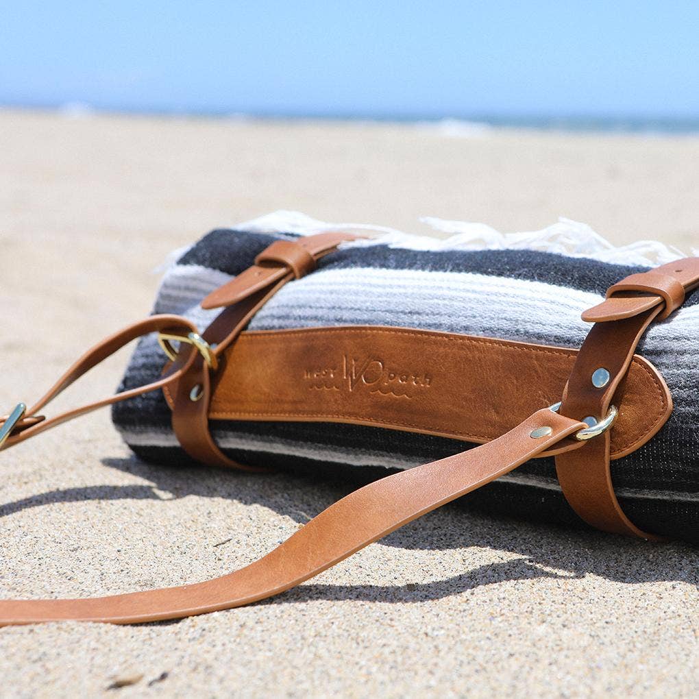 Blanket Carrier Strap / Yoga Mat Carrier - Vegan Leather: Vegan Leather