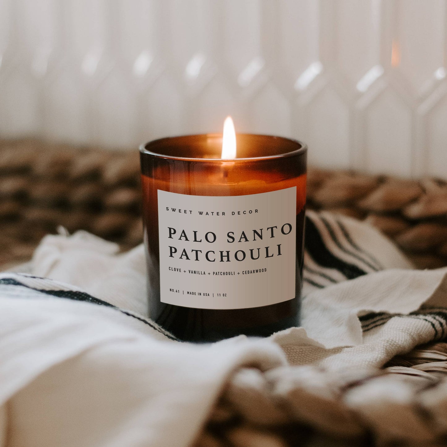 Palo Santo Patchouli 11 oz Soy Candle - Home Decor & Gifts