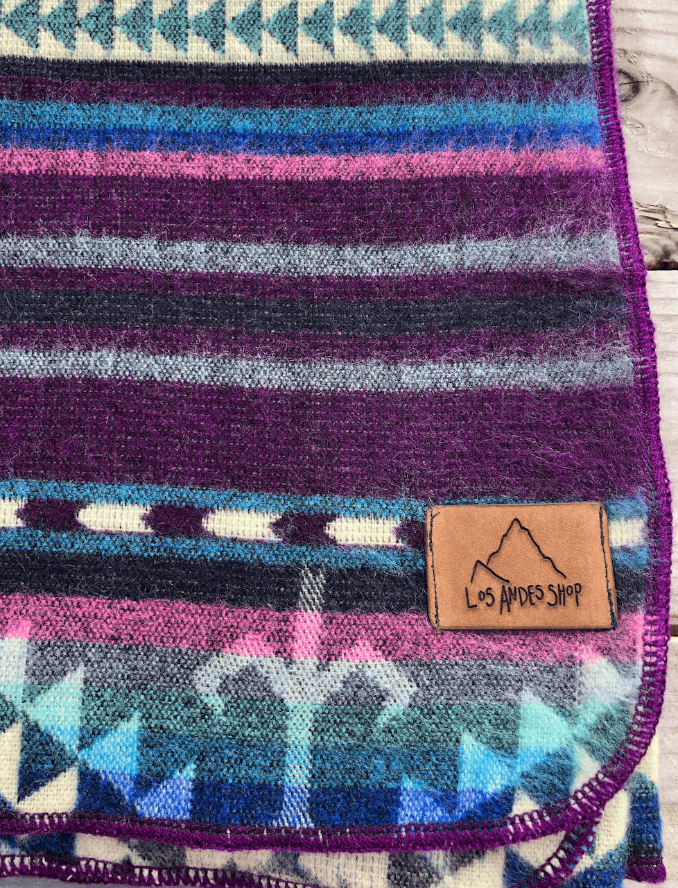 Purple Southwest Blanket: Couch Throw, Queen Size