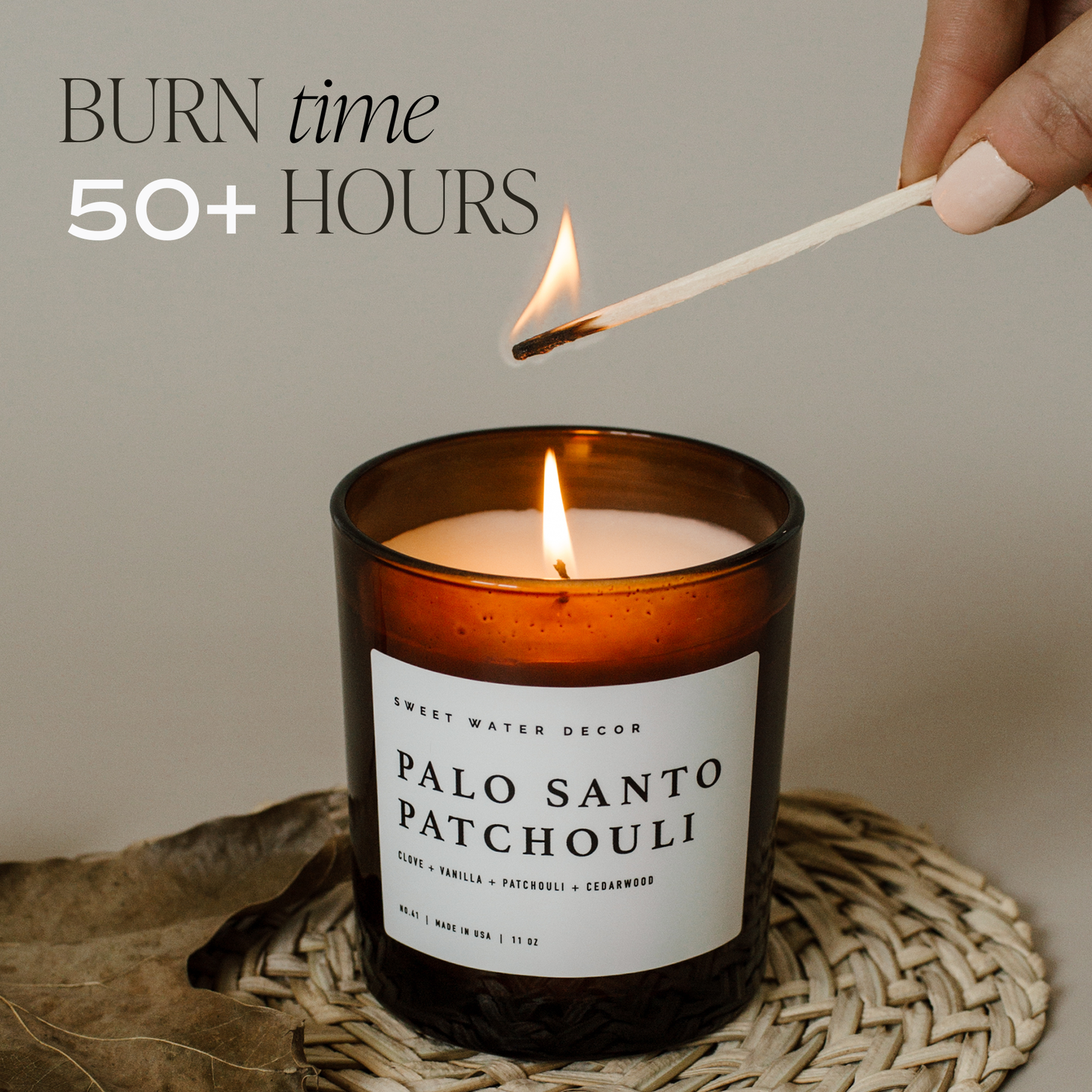 Palo Santo Patchouli 11 oz Soy Candle - Home Decor & Gifts