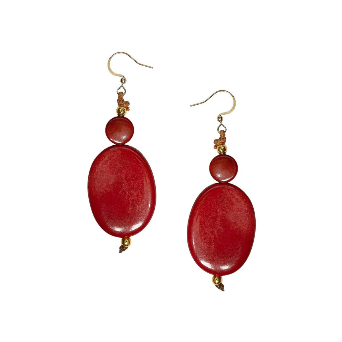 Avery Earrings: Cafe con Leche/Ivory