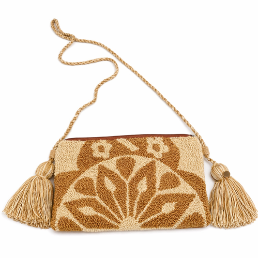 WAYUU Tapizada/Punch Needle Crossbody Purse Bag. Handmade