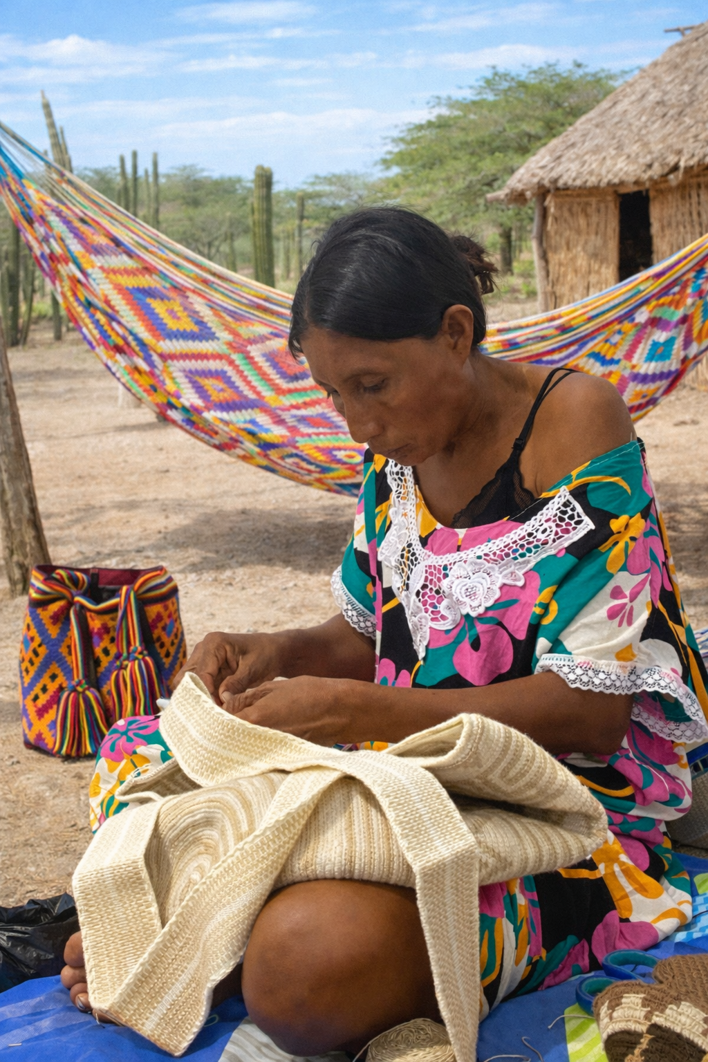 Authentic Exclusive Handmade WAYUU MOCHILA/bag with design.