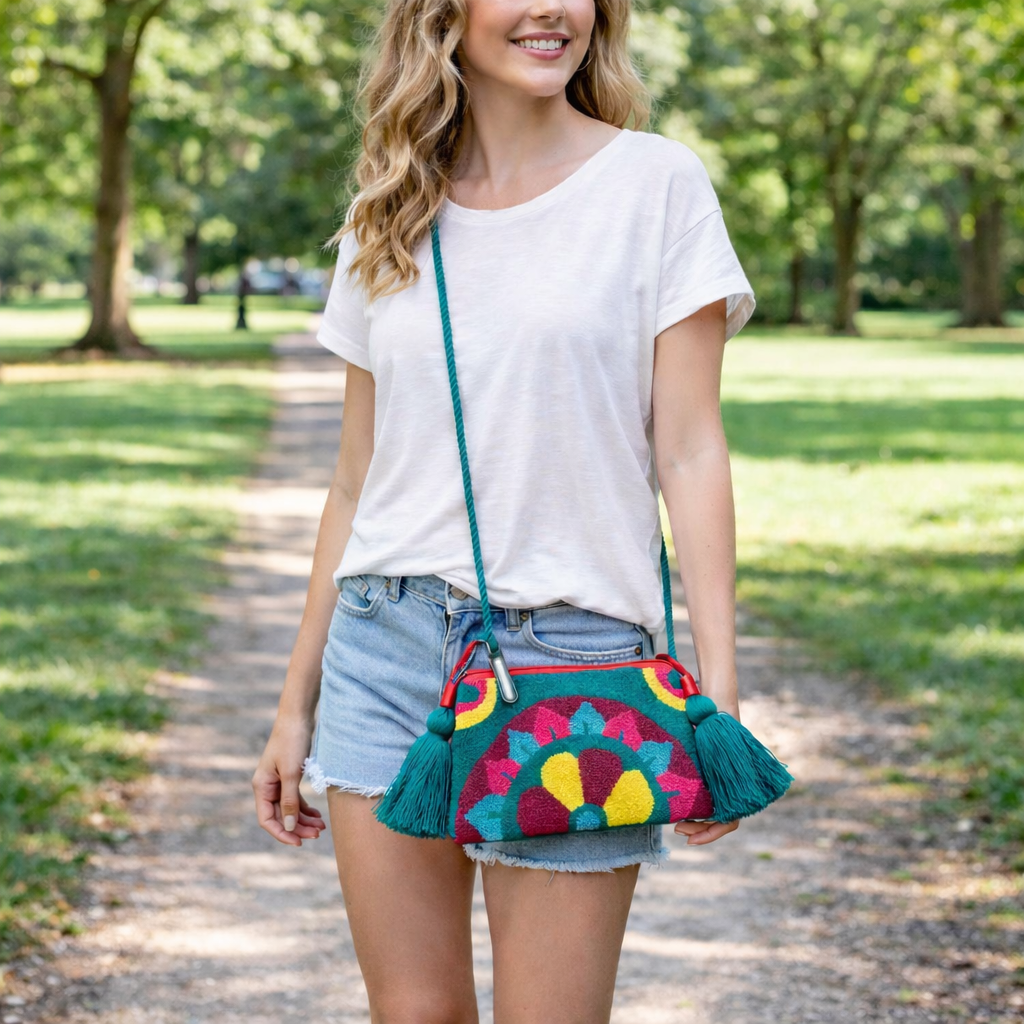 WAYUU TAPIZADA SHOULDER/ Crossbody Bag. Handmade