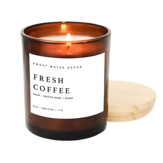 Fresh Coffee 11 oz Soy Candle - Home Decor & Gifts