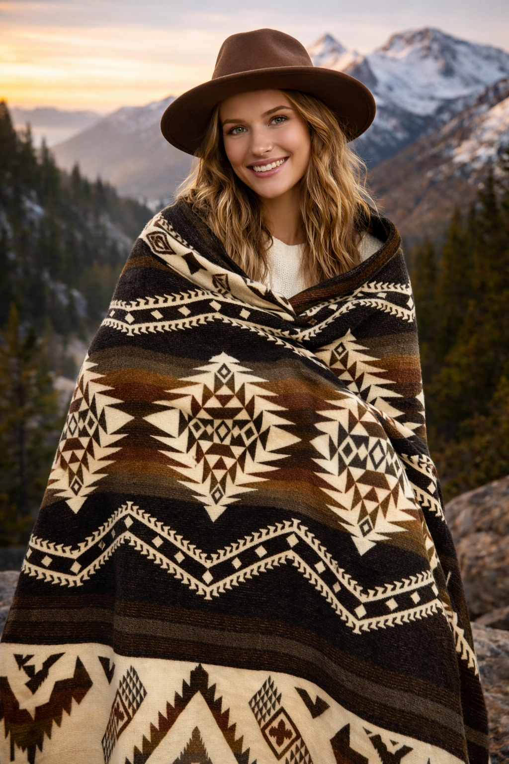 EXCLUSIVE HANDMADE ALPACA BLANKET-QUEEN SIZE
