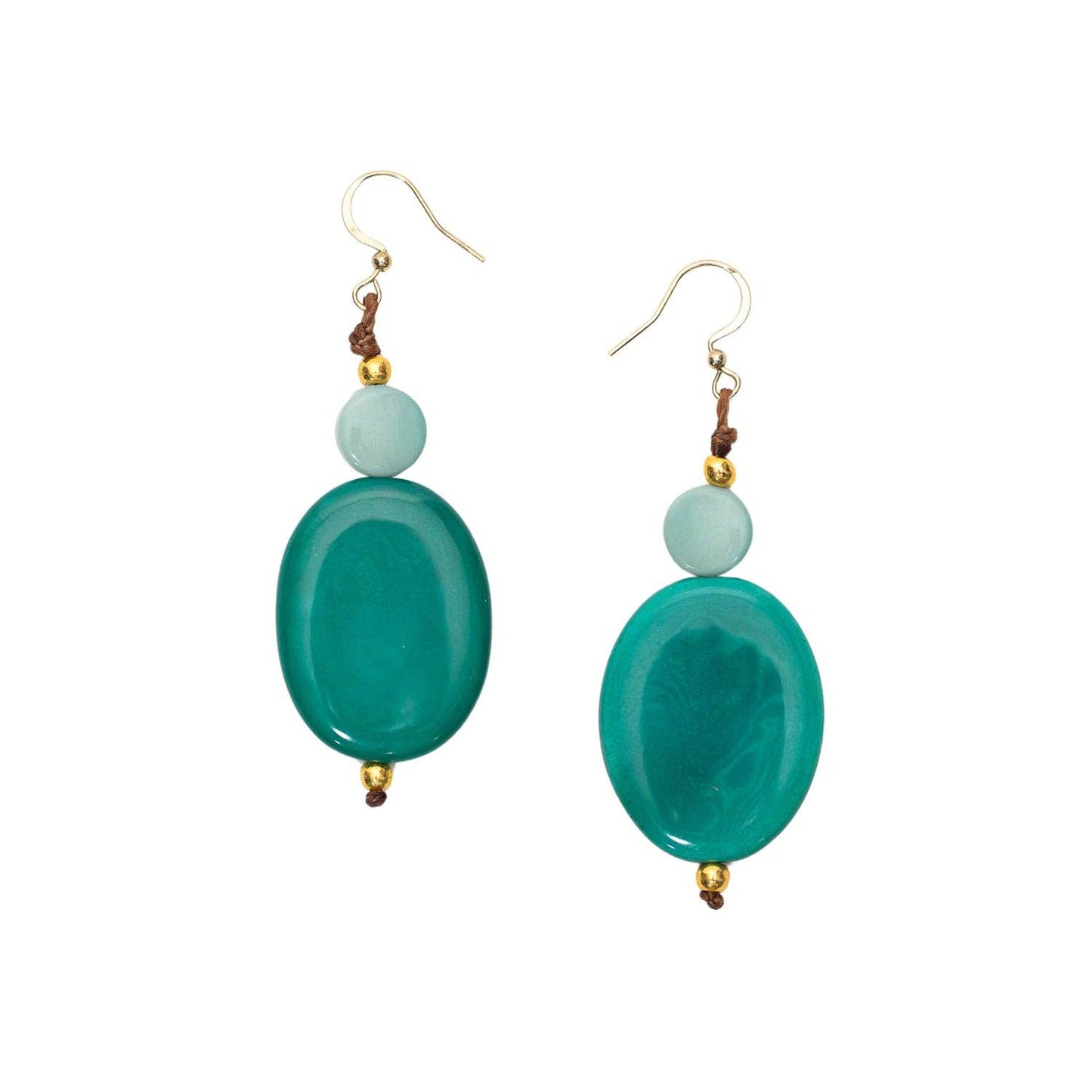 Avery Earrings: Cafe con Leche/Ivory
