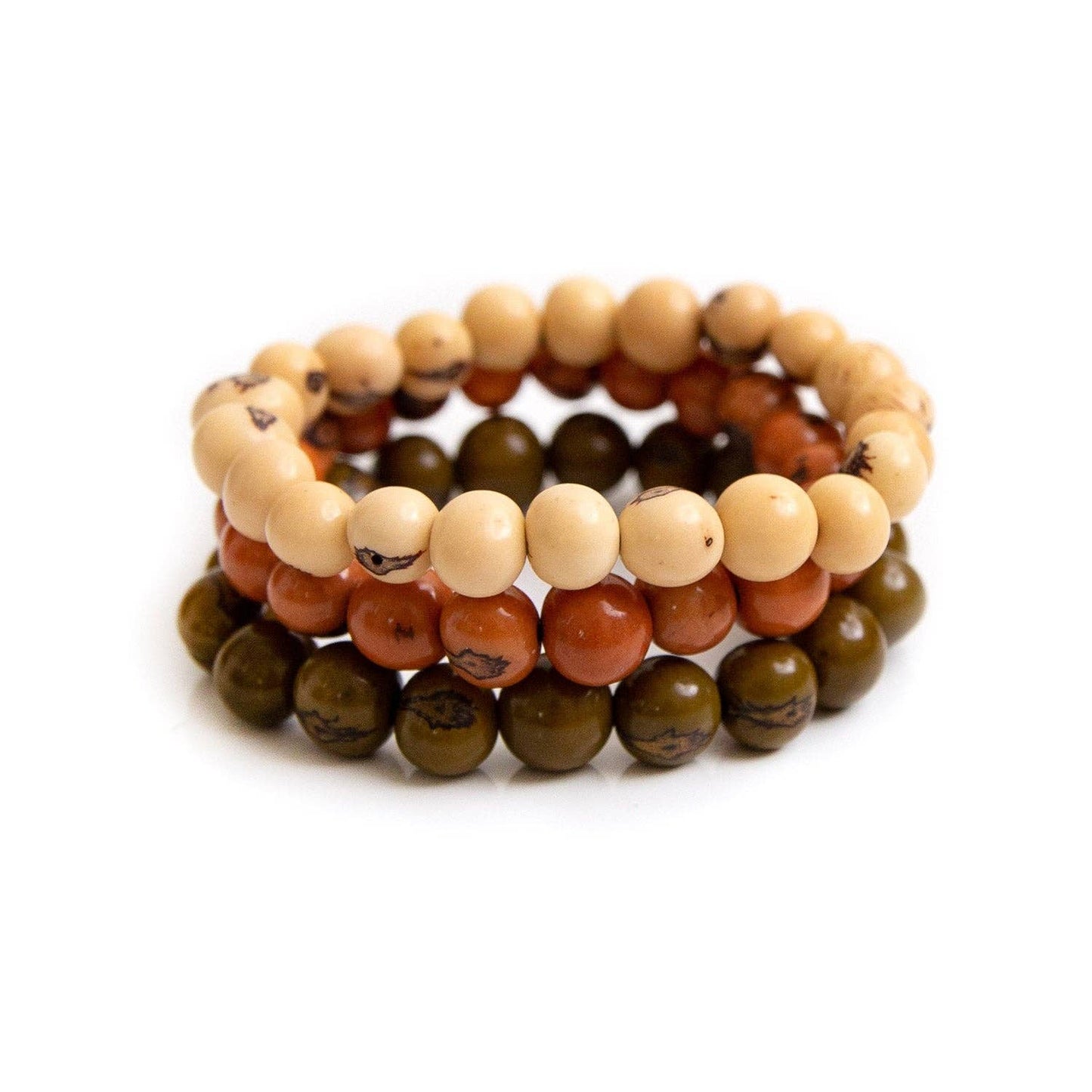 Stackable Bracelet: Cafe con Leche Ivory