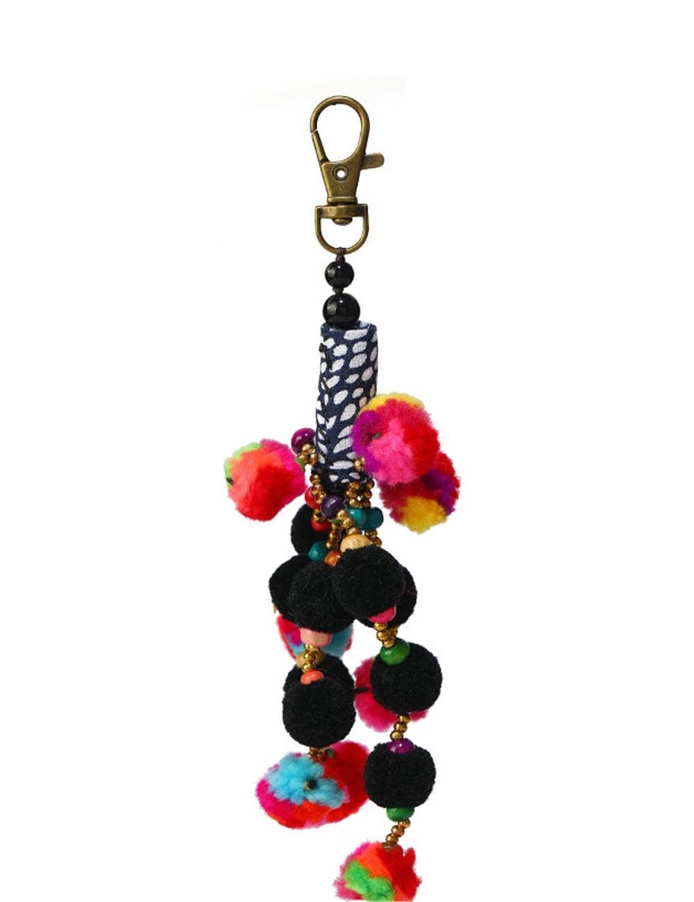 Vintage Bohemian Pom-Pom Tassel Bag Charm DP25E491: C4