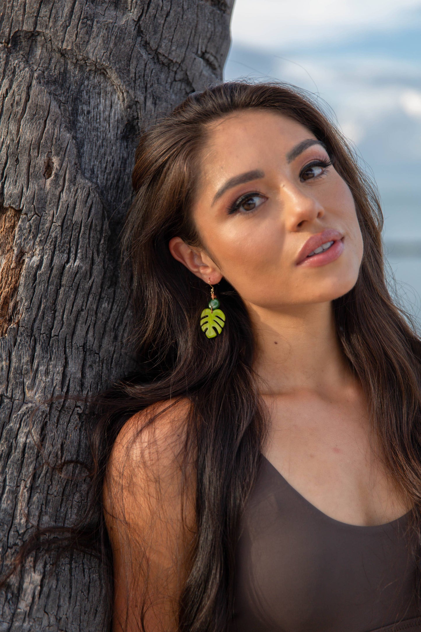 Dalia Earrings: Lime