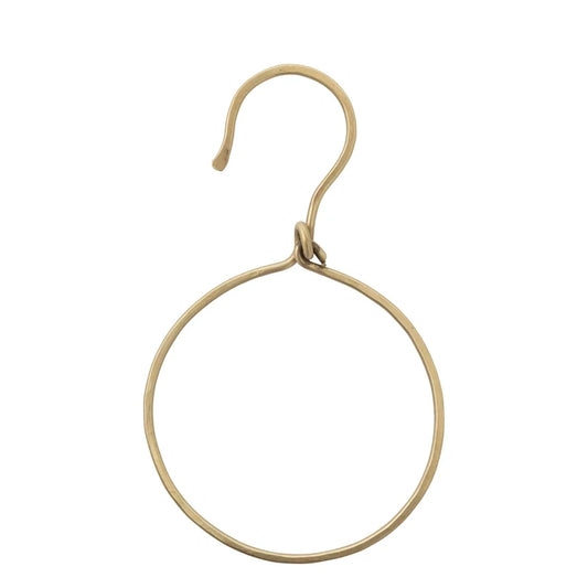 METAL RING W/HOOK. BRASS