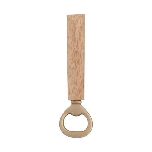 BRASS BOTTLE OPENER W/MANGO WOOD HANDLE