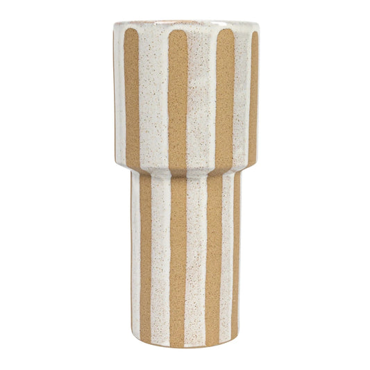 STRIPED STONEWARE VASE