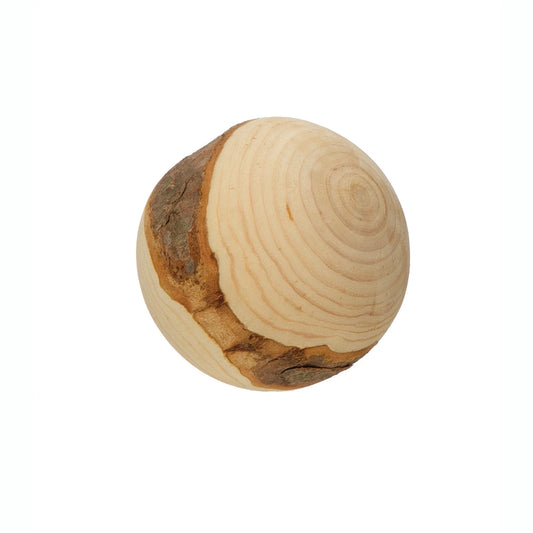 3" ROUND WOOD ORB, NATURAL