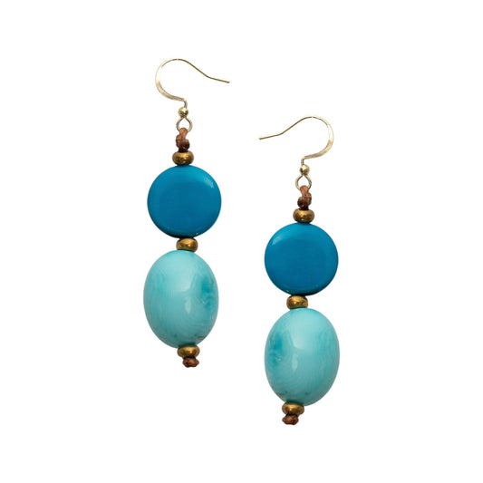 Sari Earrings: Turquoise
