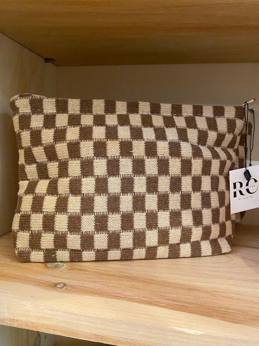 CHECKERED COSMETIC BAG