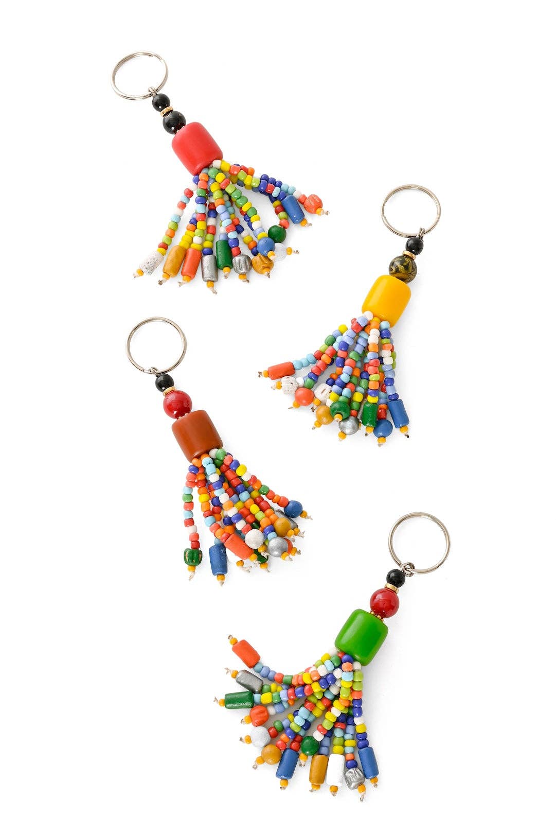 Colorful Beaded Tassel Keychain