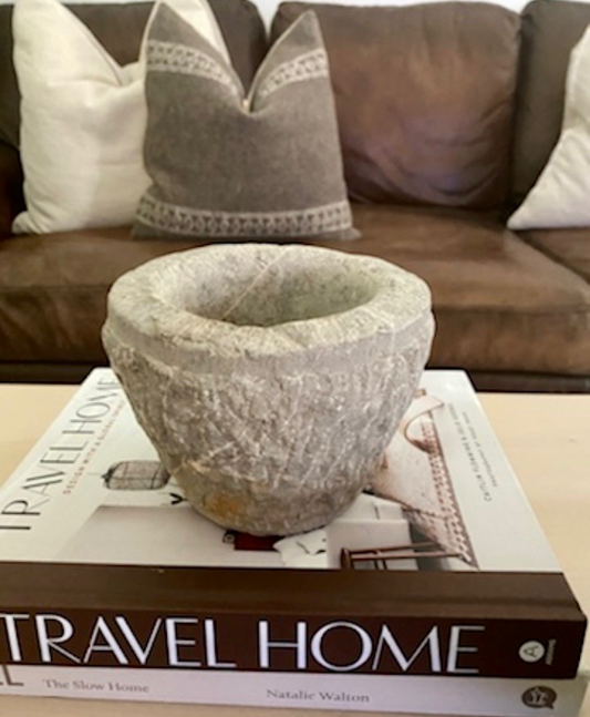 VINTAGE CARVED STONE BOWL