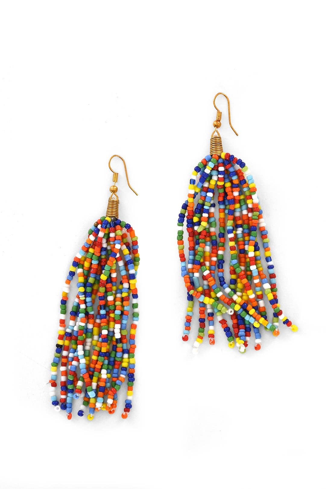 Maasai Rainbow Fringe Earrings