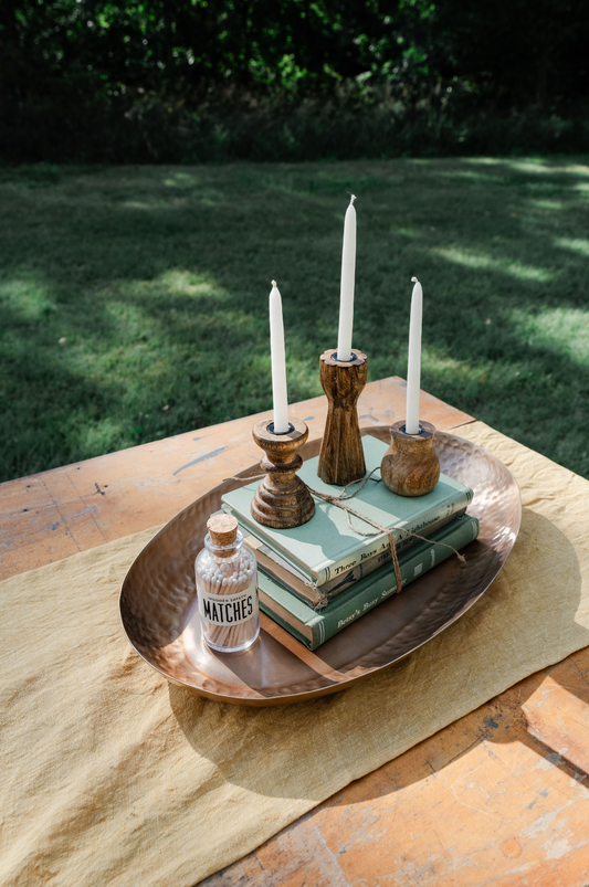 Dual Skinny & Standard Taper Candle Holders. Set of 3