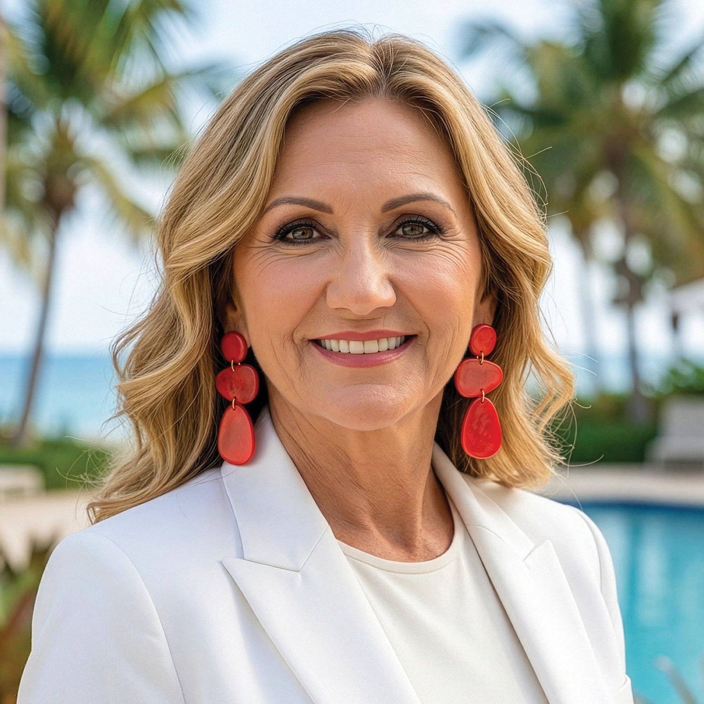 Martu Earrings: Teal