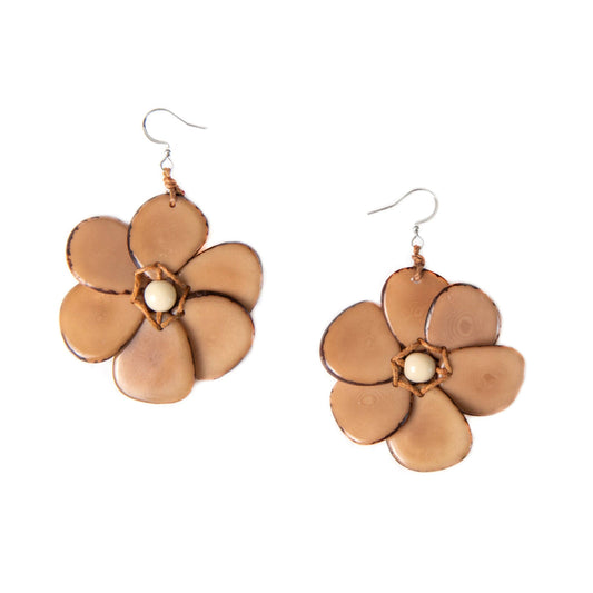 Rosalia Earrings: Cafe con Leche