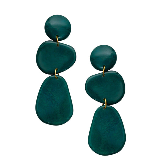 Martu Earrings: Teal