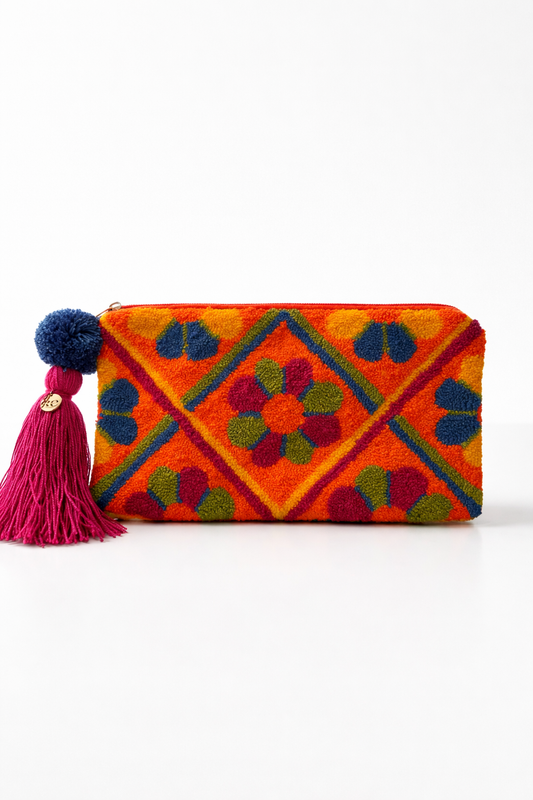 WAYUU Needle Punch Clutch