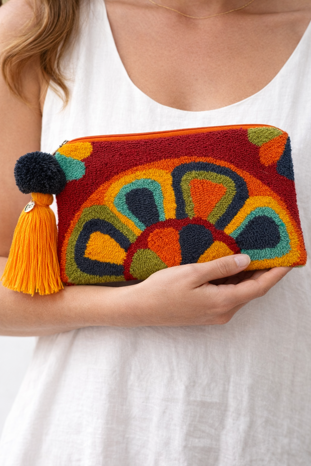 WAYUU Needle Punch Clutch