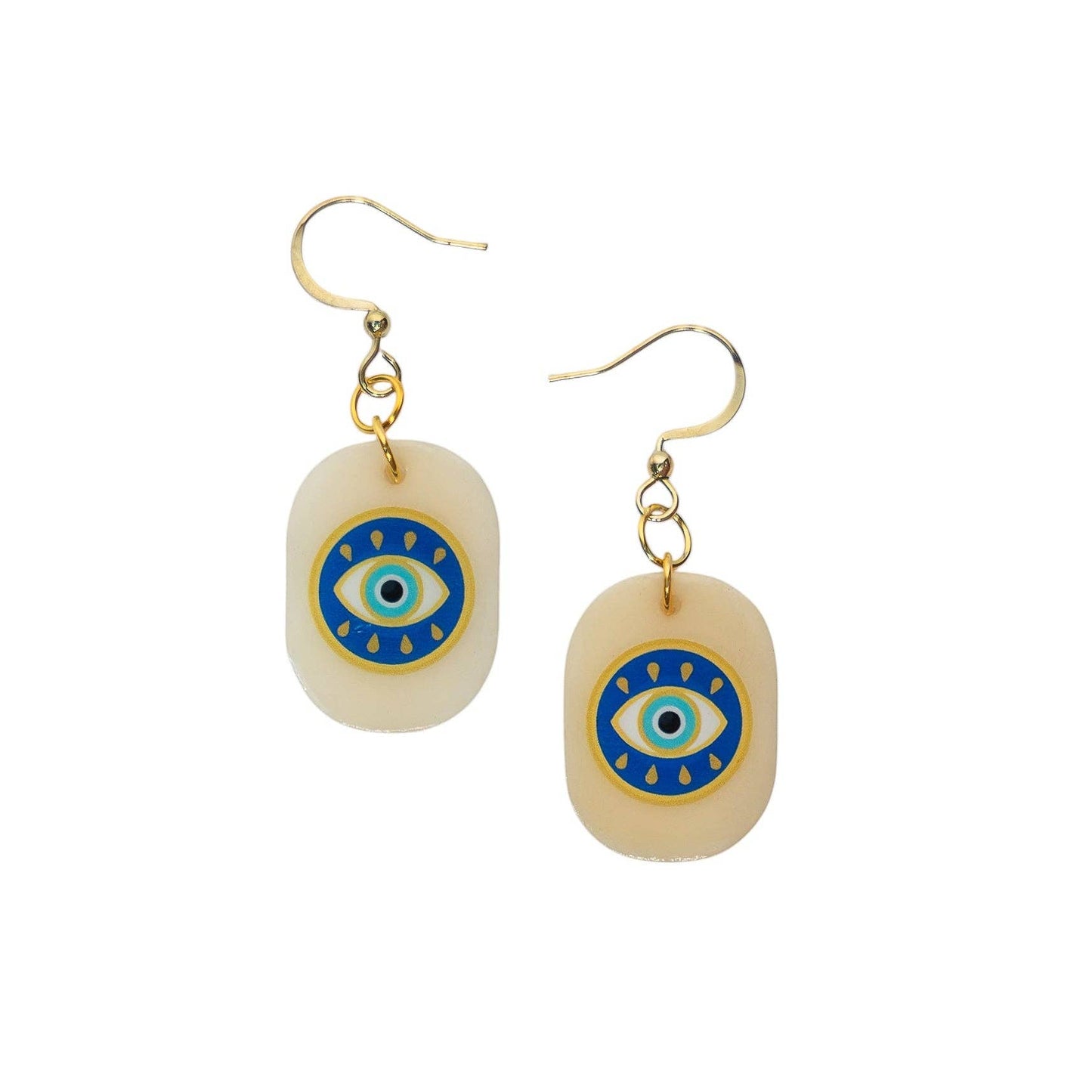 Eleni Earrings: Evil Eye