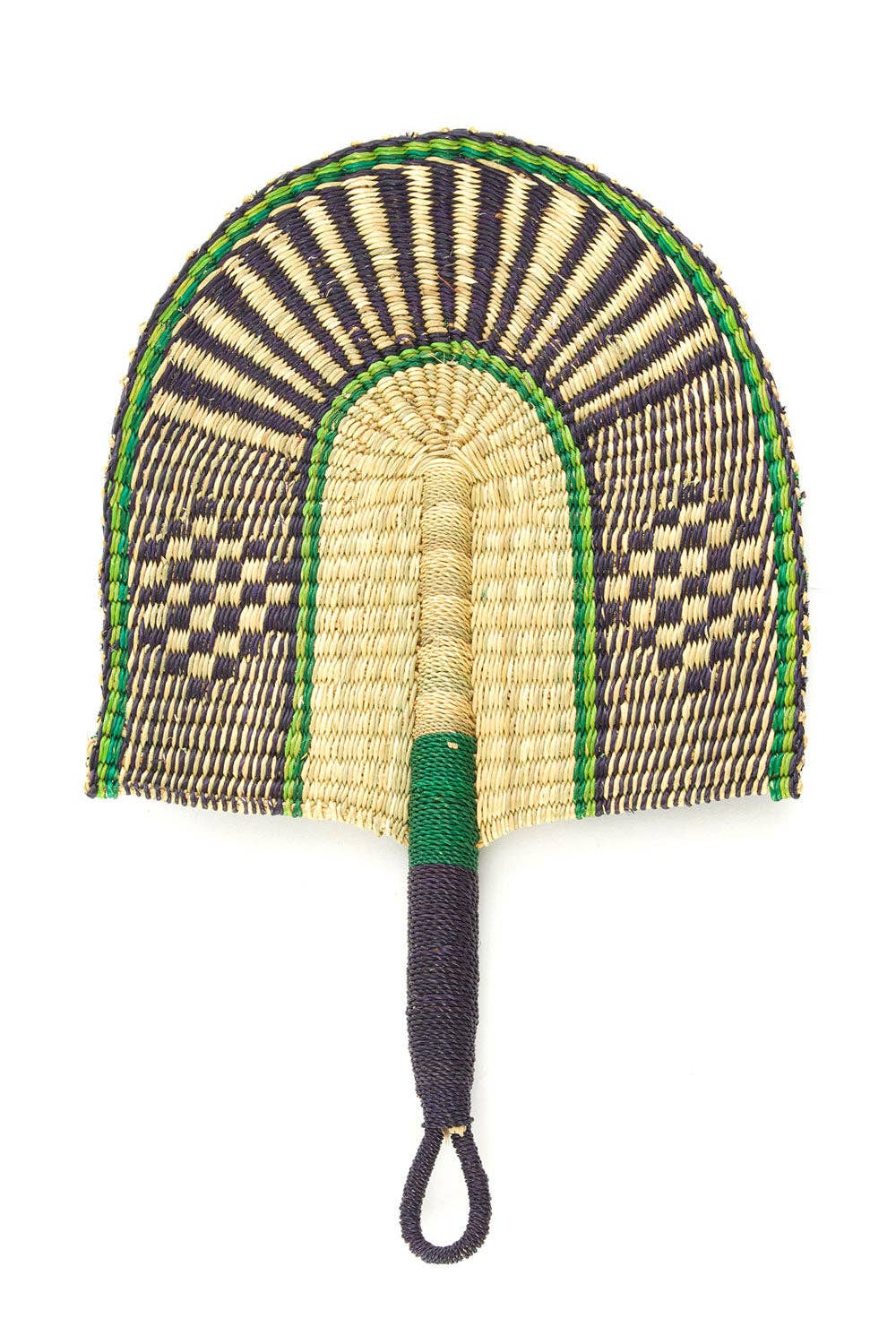 Deep Sea Veta Vera African Hand Fan or Woven Wall Art