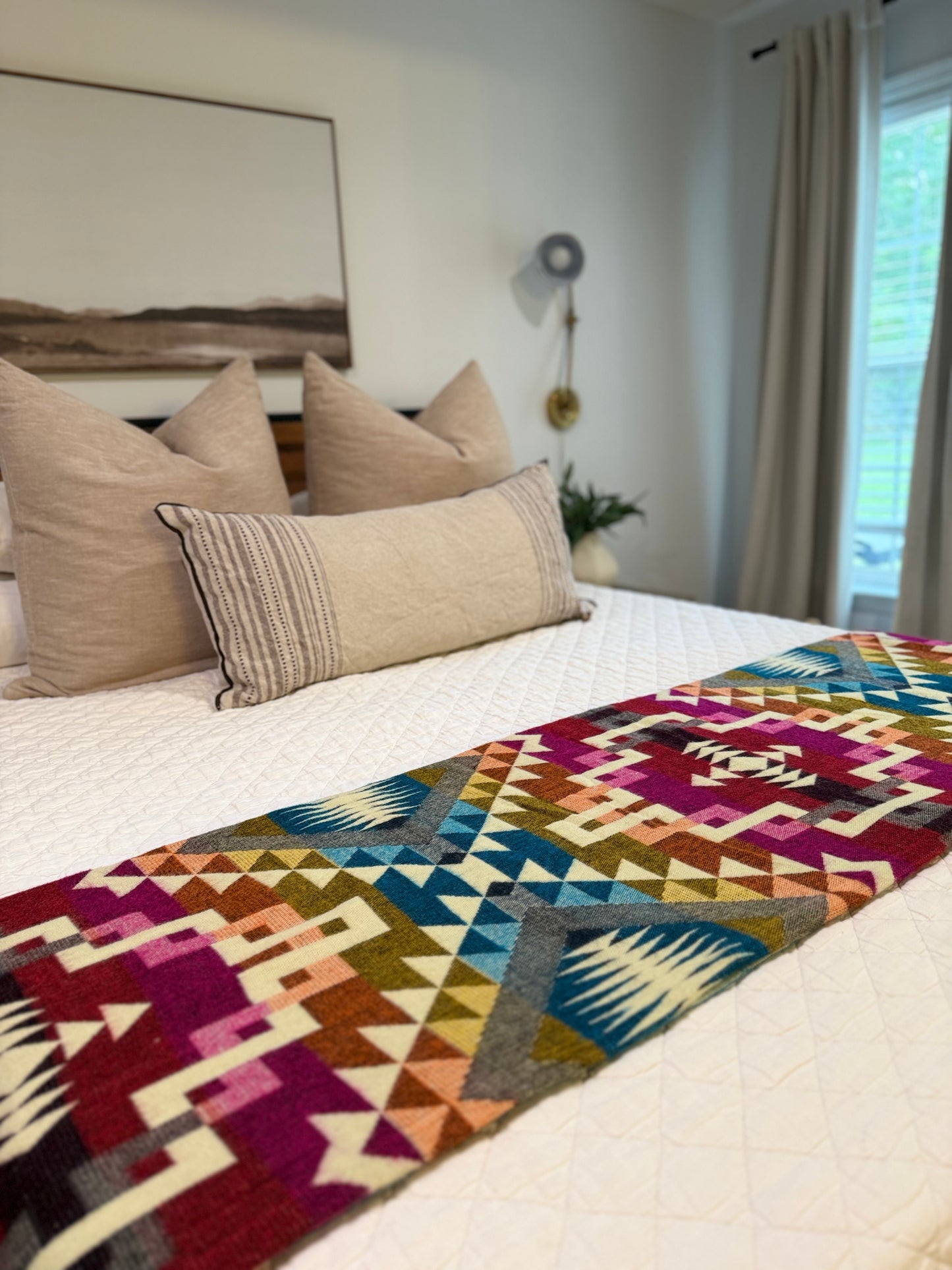 EXCLUSIVE HANDMADE ALPACA BLANKET- Queen size.