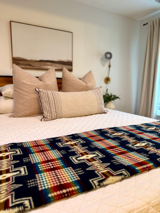 EXCLUSIVE HANDMADE ALPACA BLANKET-QUEEN SIZE.